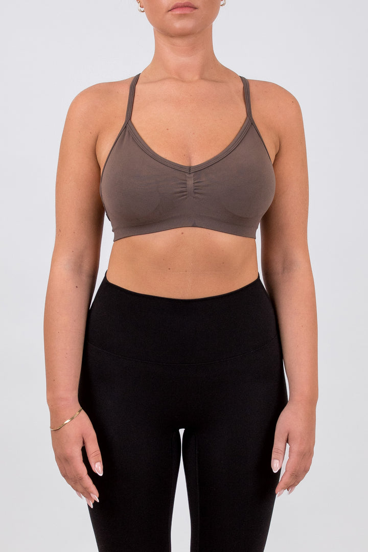 Éra Seamless Scrunch Sport-BH Coffee