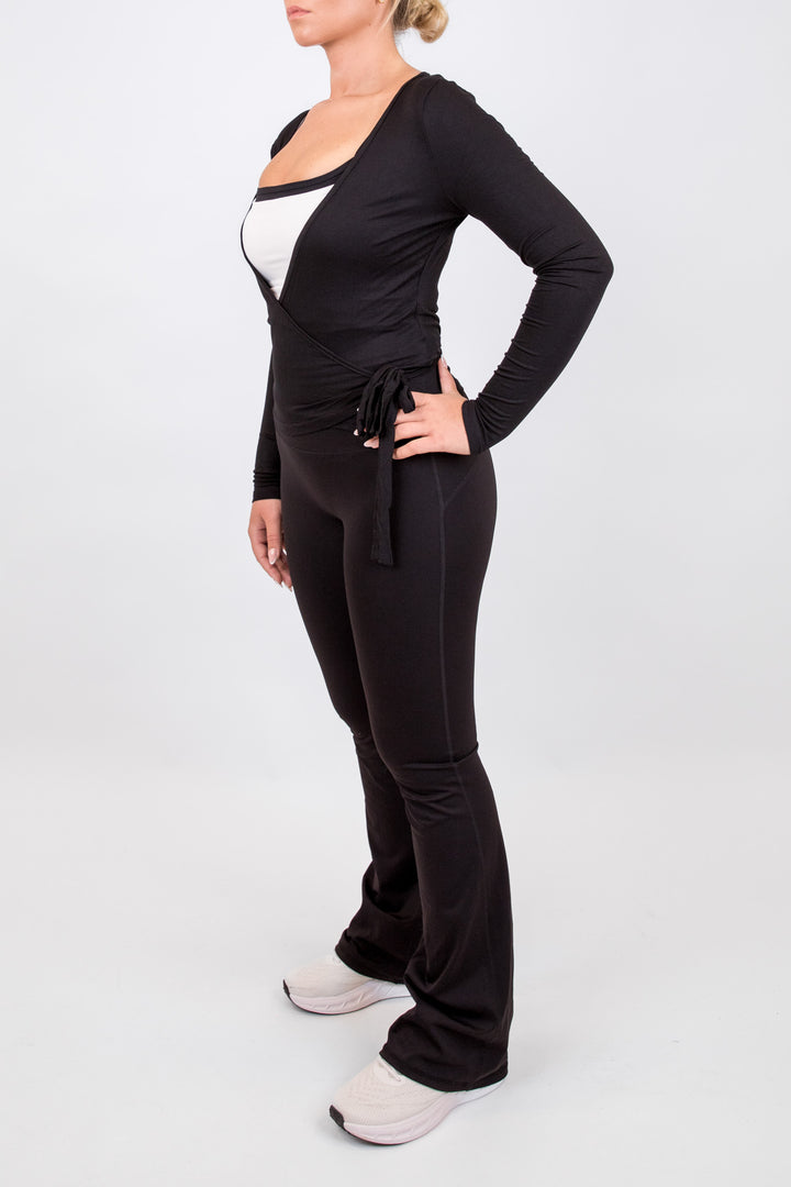 Ballet Wrap Top Black