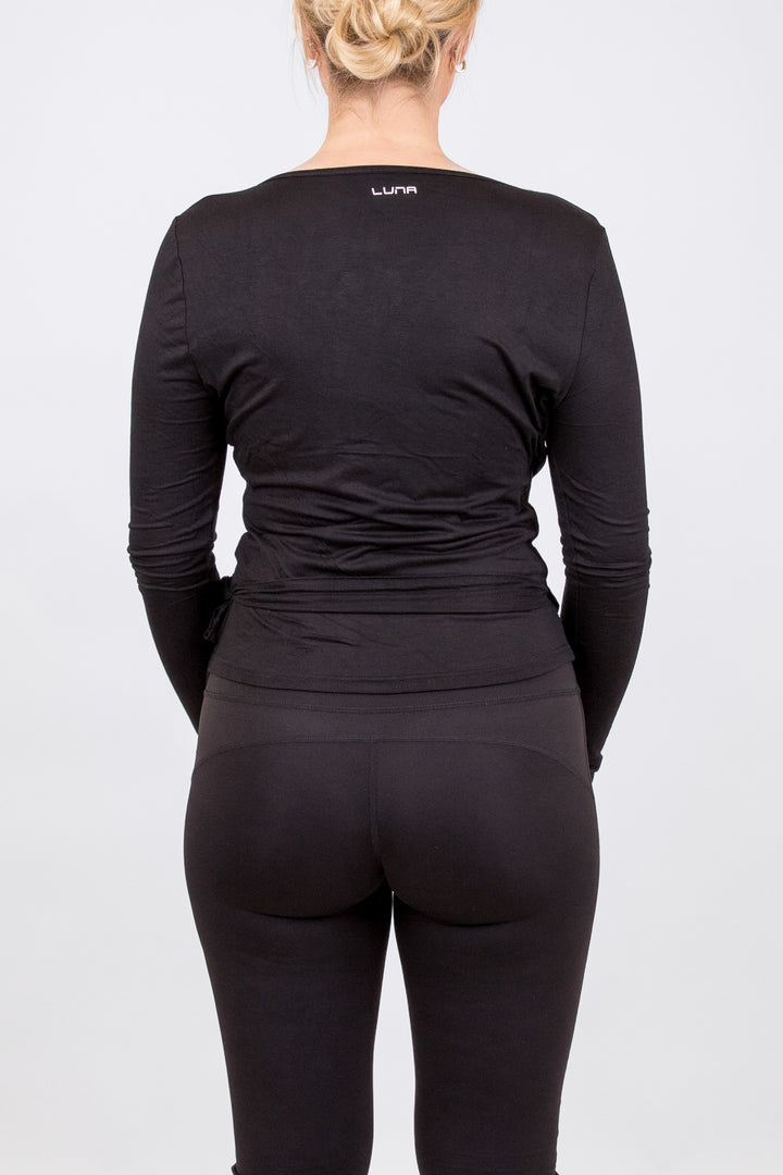 Ballet Wrap Top Black