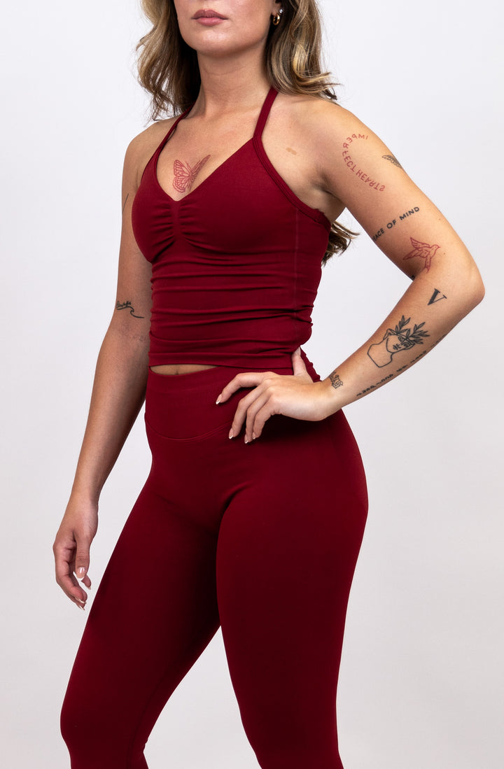 Gravity Seamless Sport Topp & Tights Set - Cherry