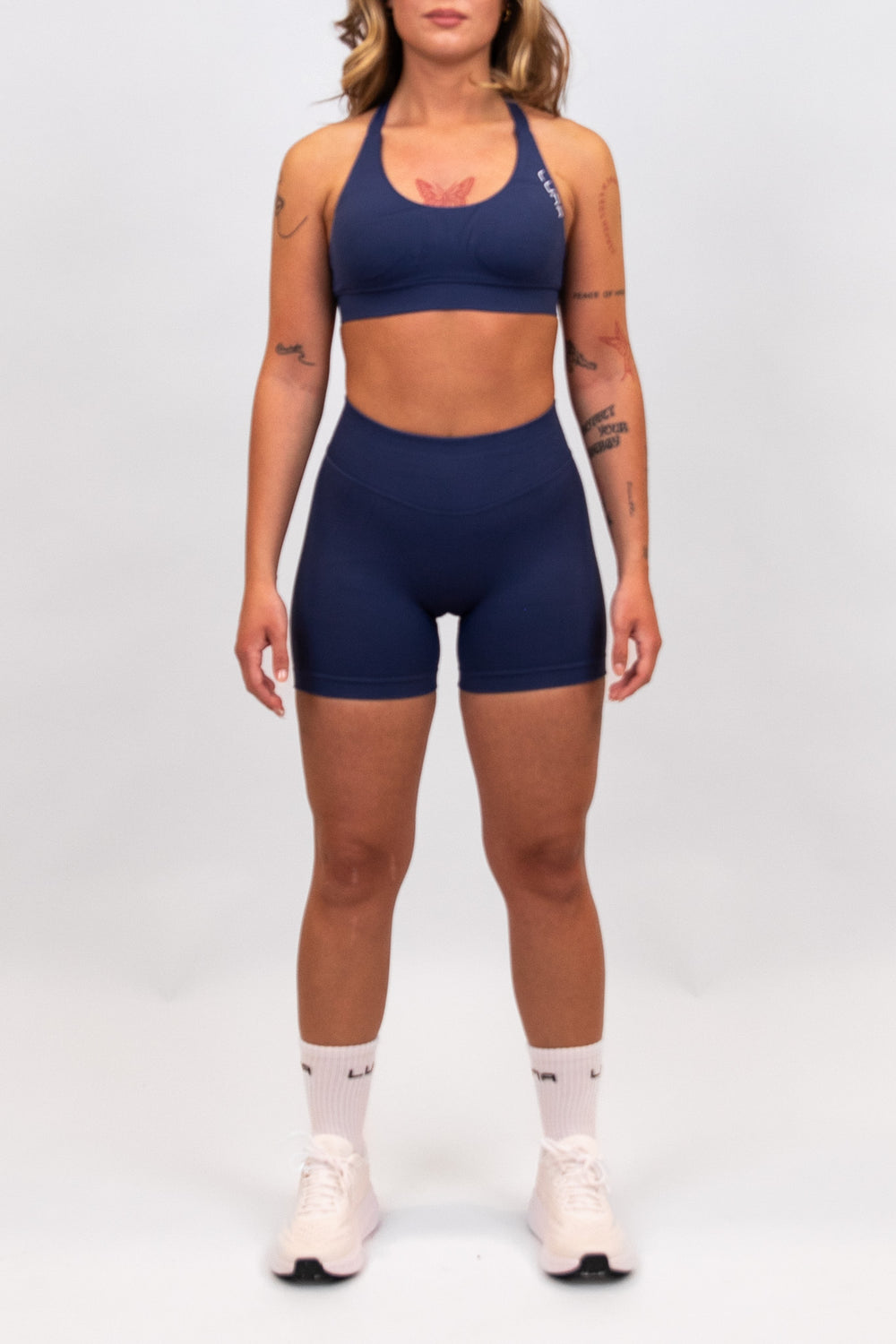 Gravity Seamless Shorts Blue Grey - LUNAWEAR
