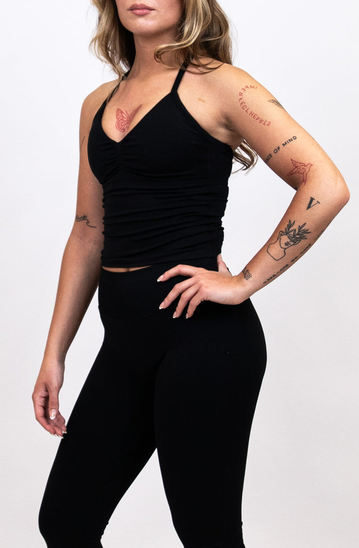 Gravity Seamless Sport Topp & Tights Set - Black